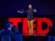 Image of Clint Smith giving a TED Talk