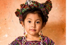 Image of young girl in traditional South American garb