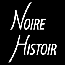 Logo of "Noire Histoir," white writing on a black square 
