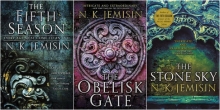 Covers of the three "The Broken Earth Trilogy" books