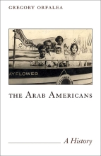 Cover of "The Arab Americans" book - a white cover with a black and white photo of a family