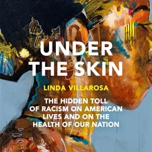 book cover with profile of woman's face with some colors painted on her skin