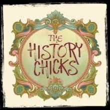 round image with text "the history chicks" in the middle