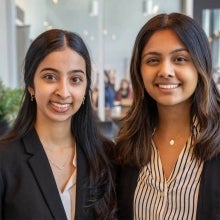 headshot of Anjali Samavedam ‘26 and Sharvari Tirodkar '26