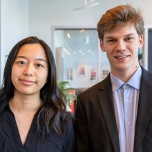 headshot of Sophia Li ‘26 and Kyle Zibell ‘26