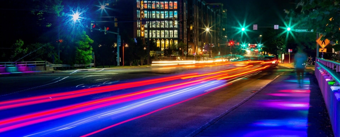 Paint Branch Parkway at night
