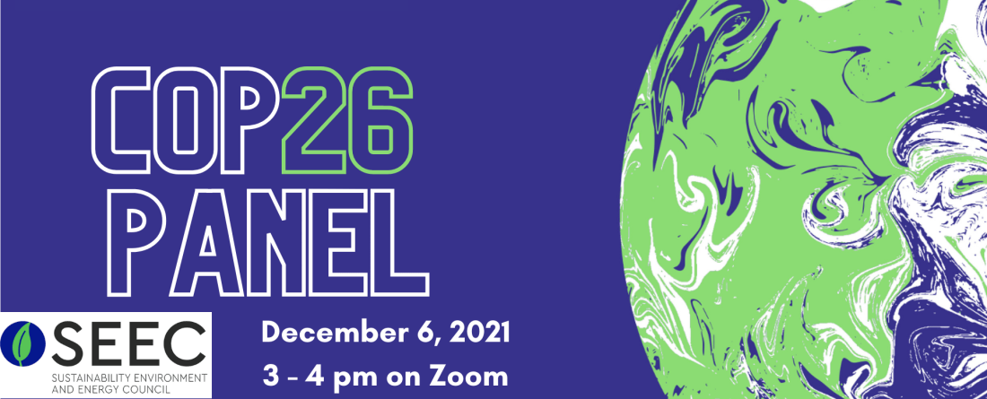 COP26 Panel, Dec 6 from 3-4p