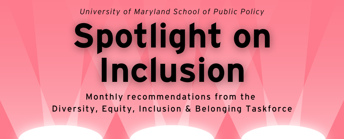 Header with "Spotlight on Inclusion" in black text on red background