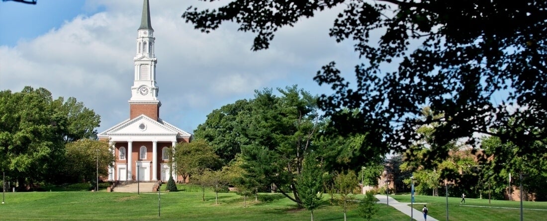 image of memorial chapel and lawn