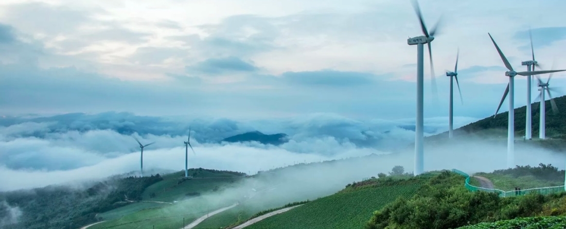 picture of wind farm in South Korea