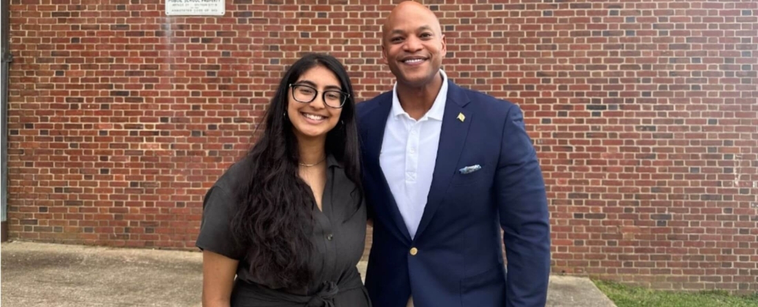 image of Shivani Sidh with Governor Wes Moore