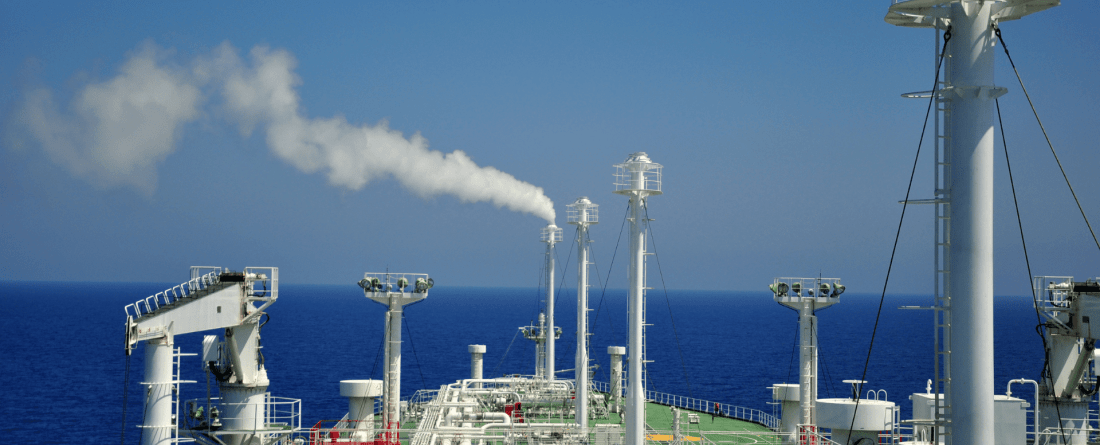 Methane plant on the ocean
