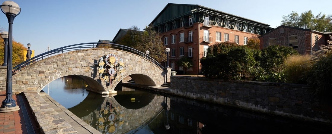 image of Carroll Creek Linear Park; photo by Adobe Stock, user Robert Peak