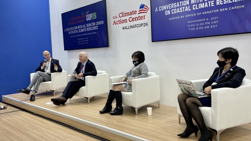 leon clarke and cardin at cop26