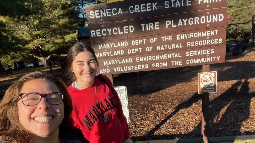 PLCY306 students pose in front of Seneca Creek State Park sign