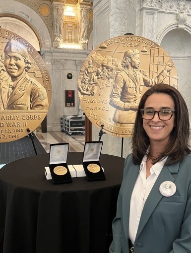 Lena Andrews at Six Triple Eight Ceremony